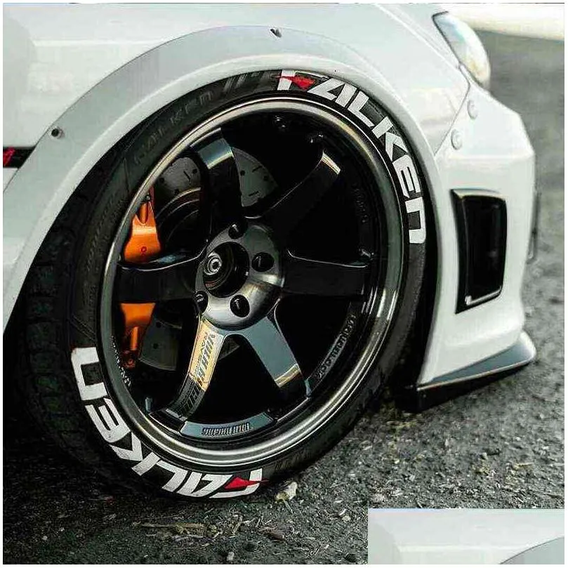 3d tire letters stickers car tyre stickers lettering wheel letters personalized universal waterproof and firm sticker. y220609