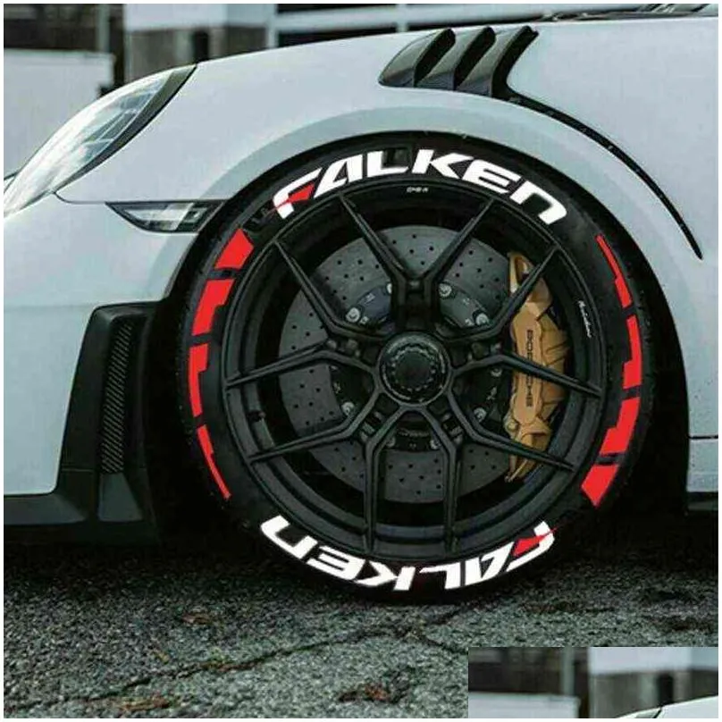 3d tire letters stickers car tyre stickers lettering wheel letters personalized universal waterproof and firm sticker. y220609