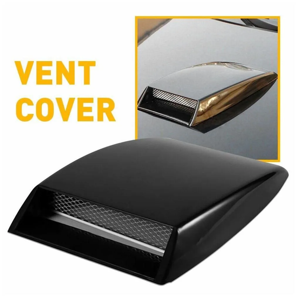 3d simulation car-styling hood decoration air flow intake scoop turbo bonnet vent cover hood black simulation vent modified air intak