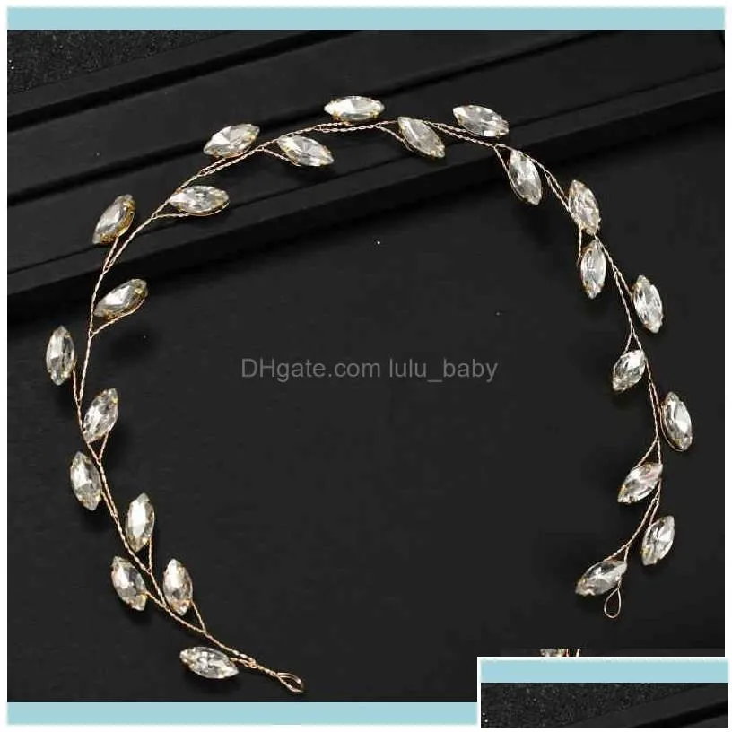 Jewelrysier Color Bridal Tiaras Headbands For Wedding Handmade Er Crystal Women Hair Jewelry Girls Headpiece Headdress Drop Delivery 2021