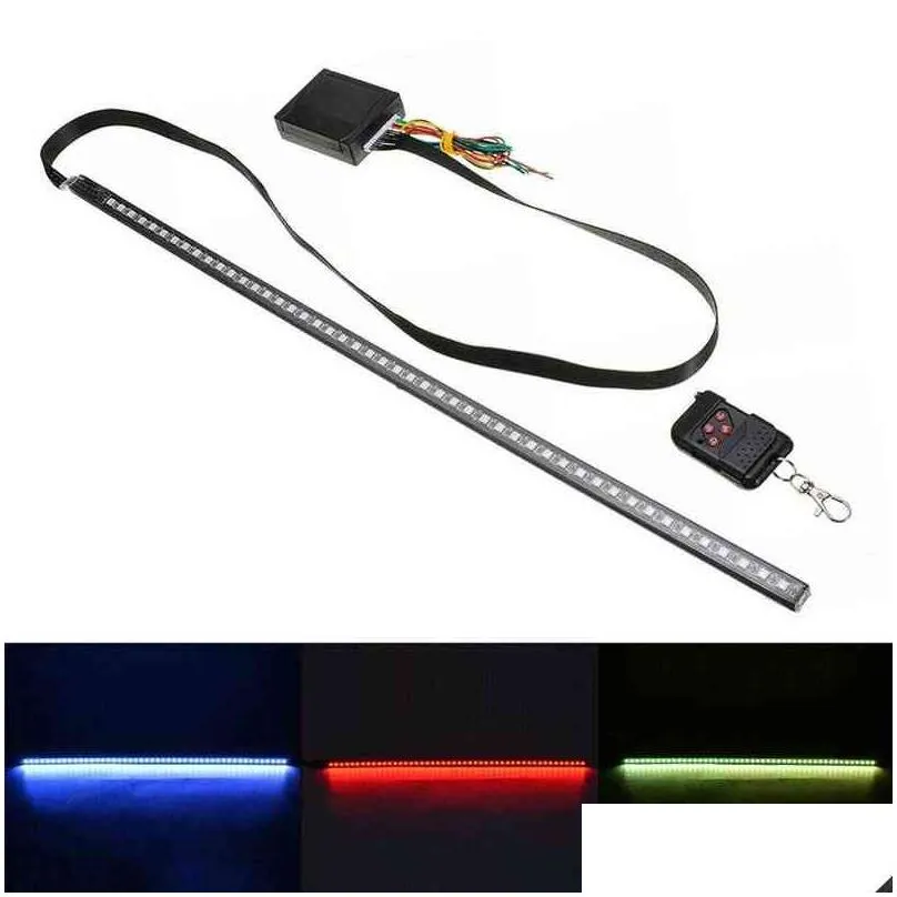 56cm rgb 48-led knight night rider led strip scanner lighting bars remote atmosphere decorative lamp warning signal light y220708