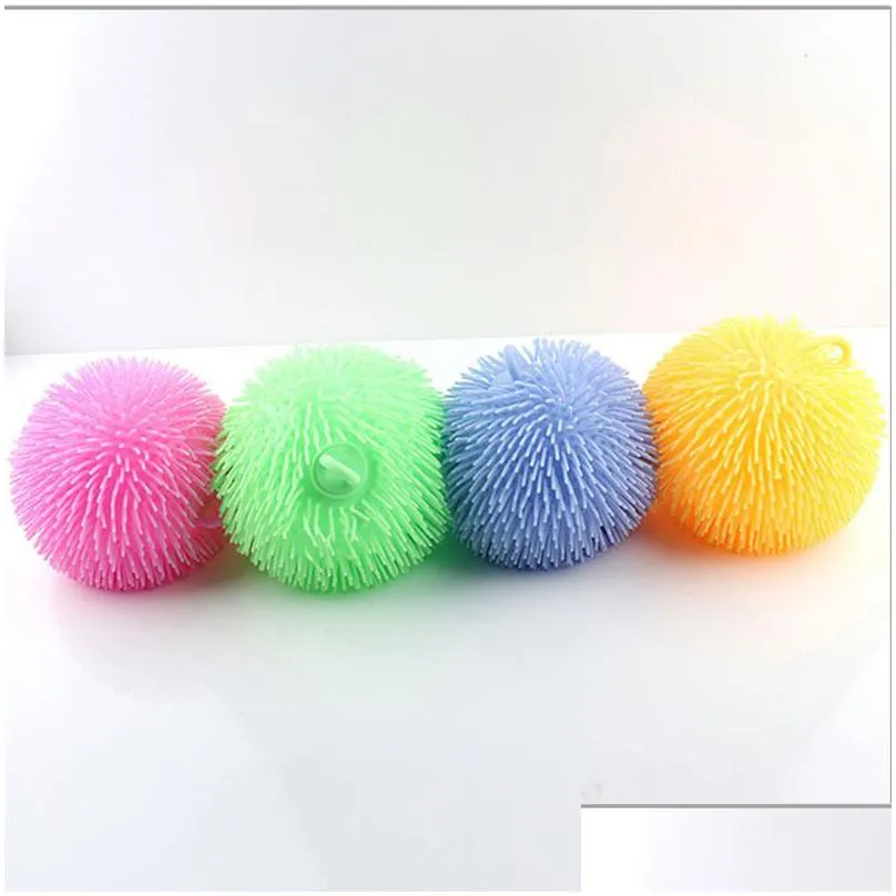 toy creative tpr flash inflatable ball elastic pinching relieve stress children`s toys