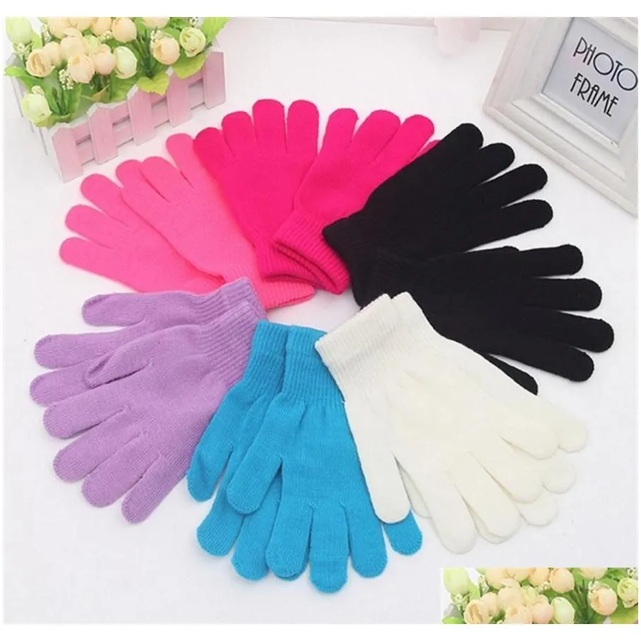 unisex winter knitted gloves fashion adult solid color warm gloves outdoor woman warm ski mittens xmas gifts tta1800 g2syc