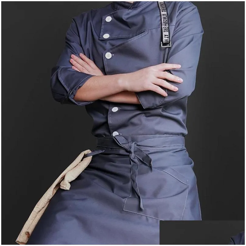 Aprons Chef Work Uniform Suit Long-sleeved Catering El Western Restaurant Tooling Men And Women Clothes Trend Good Goods