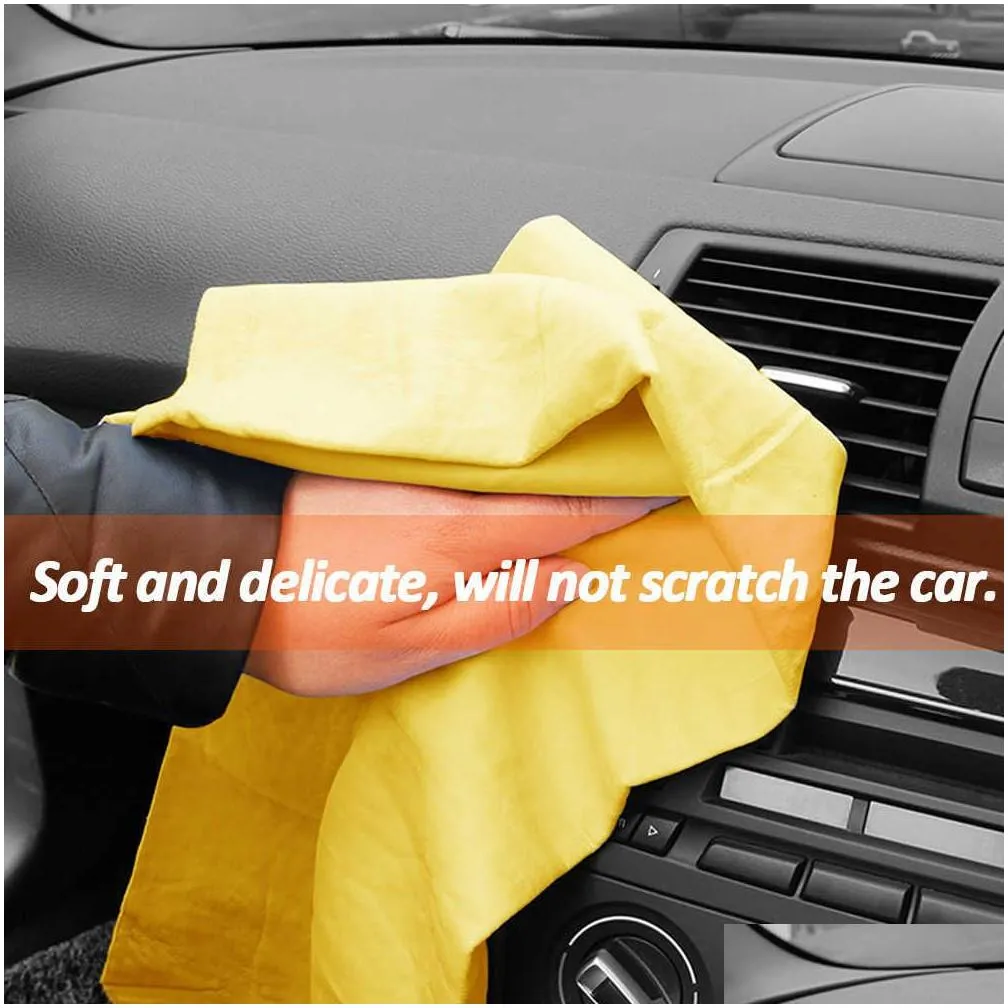  2pcs pva chamois car wash towels 43x32cm car care cleaning towel rag for cars cleaner home cleaning drying cloth random color