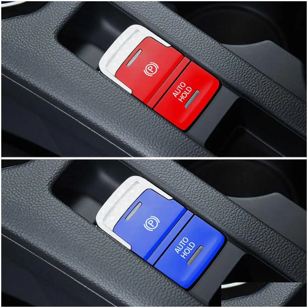  car handbrake auto hold p switch button cover cap trim protection styling accessories for vw golf 7 7.5 mk7 at 2015-2019