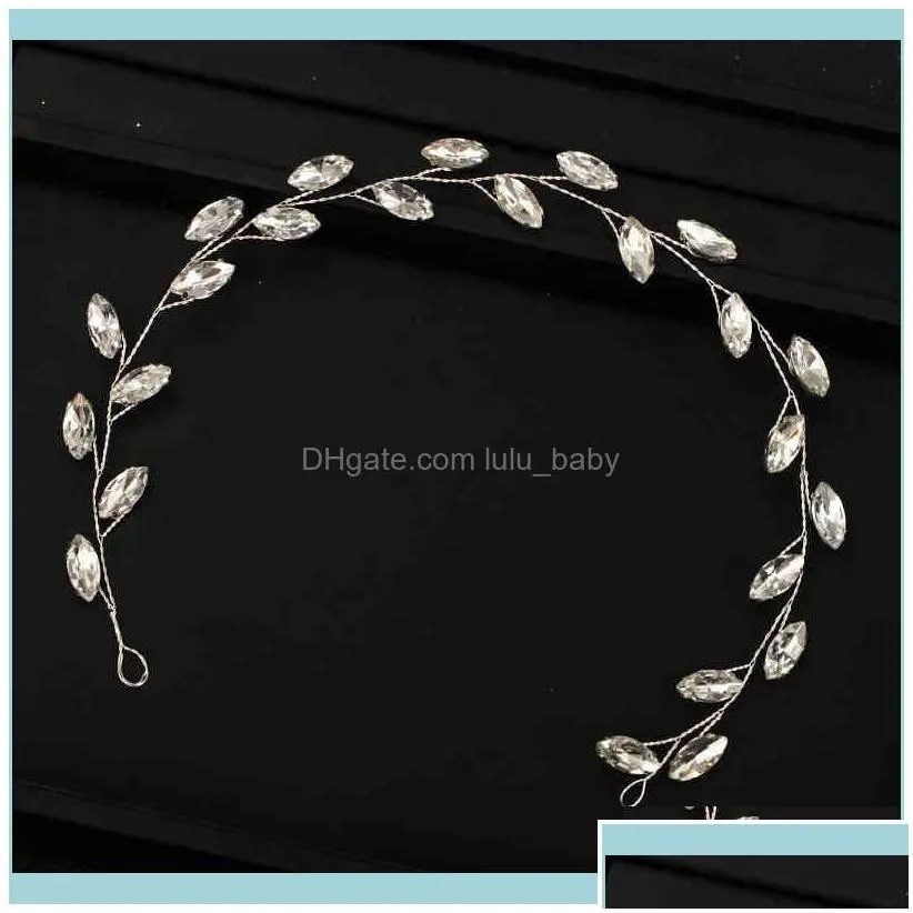 Jewelrysier Color Bridal Tiaras Headbands For Wedding Handmade Er Crystal Women Hair Jewelry Girls Headpiece Headdress Drop Delivery 2021