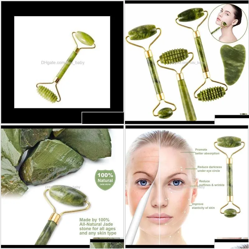 Face Massager For Jade Facial Skin Care Tools Natural Gouache Scraper Body Back Beauty Slimming Masrs Set