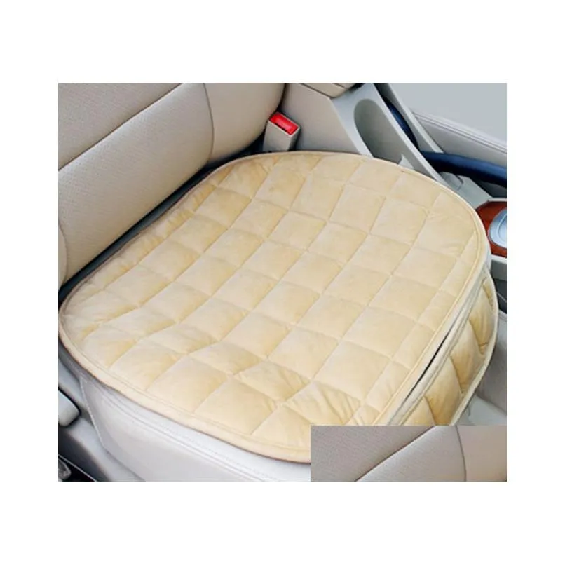 car seat cover front rear flocking cloth cushion non slide winter auto protector mat pad keep warm universal fit truck suv van