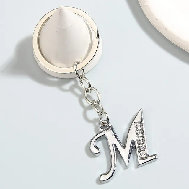 metal keychain initial a m r key ring capital letter key chains for women men handbag accessorie car keys diy jewelry gifts key chains