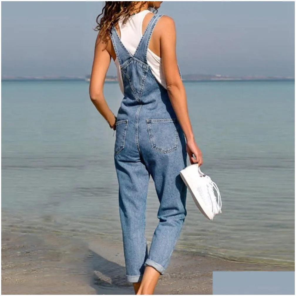 nibesser women casual demin jumpsuit trousers jeans ladies overalls slim jeans rompers female casual plus size summer outfits y200904