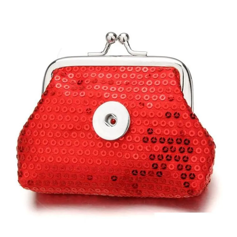 noosa chunks metal ginger 18mm snap buttons jewelry coin purses sequins small wallets pouch kids girl womens money bags hnq4f