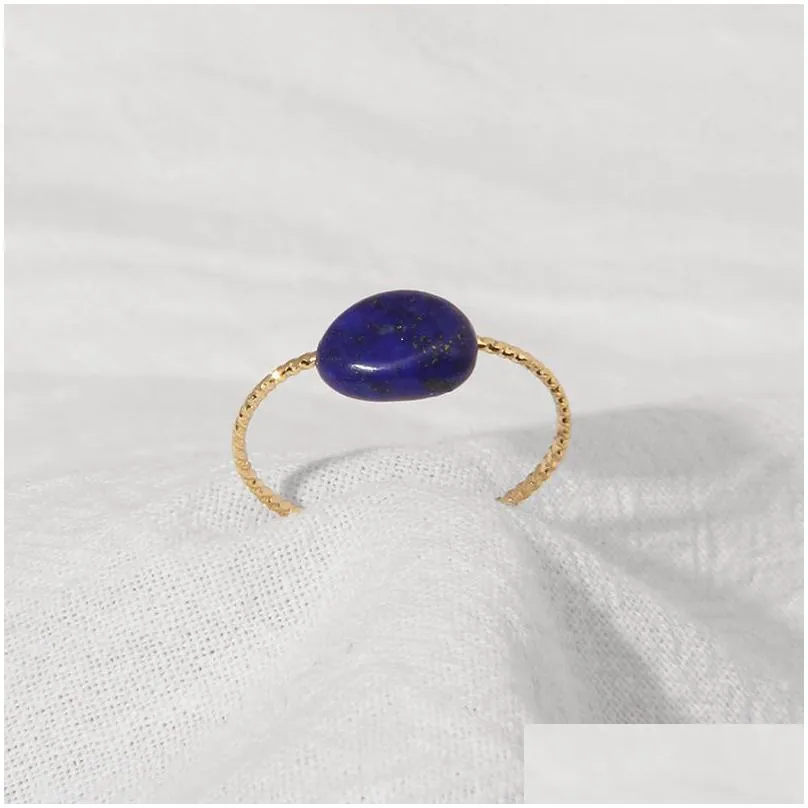 natural stone irregular crystal ring female simple generous girlfriends accompanying gemstone ring