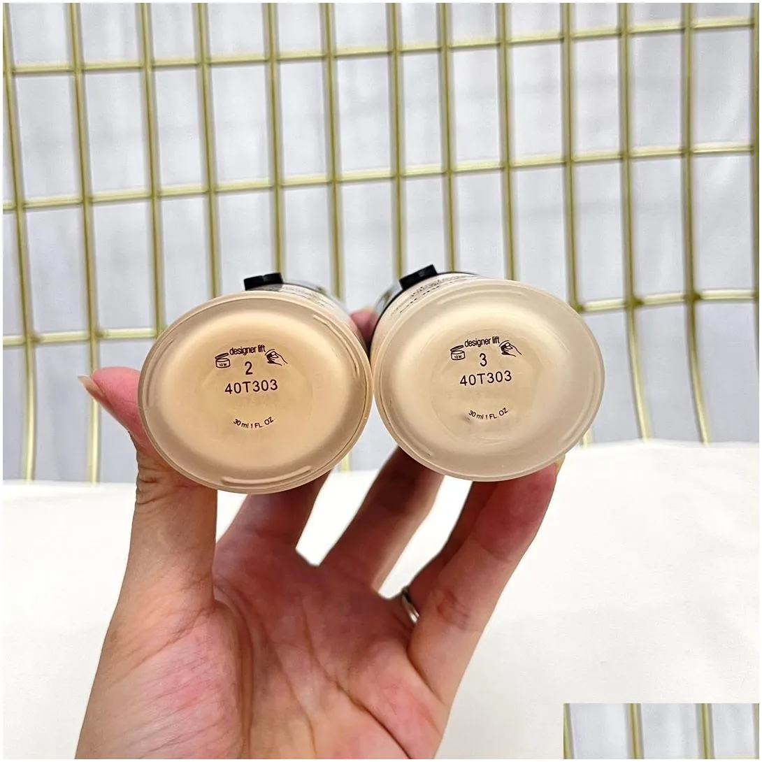 Brand Designer Lift Smoothing Firming Foundation Makeup Cosmetics 30ml SPF20 Full Coverage Lightweight Face Flawless Concealed Base