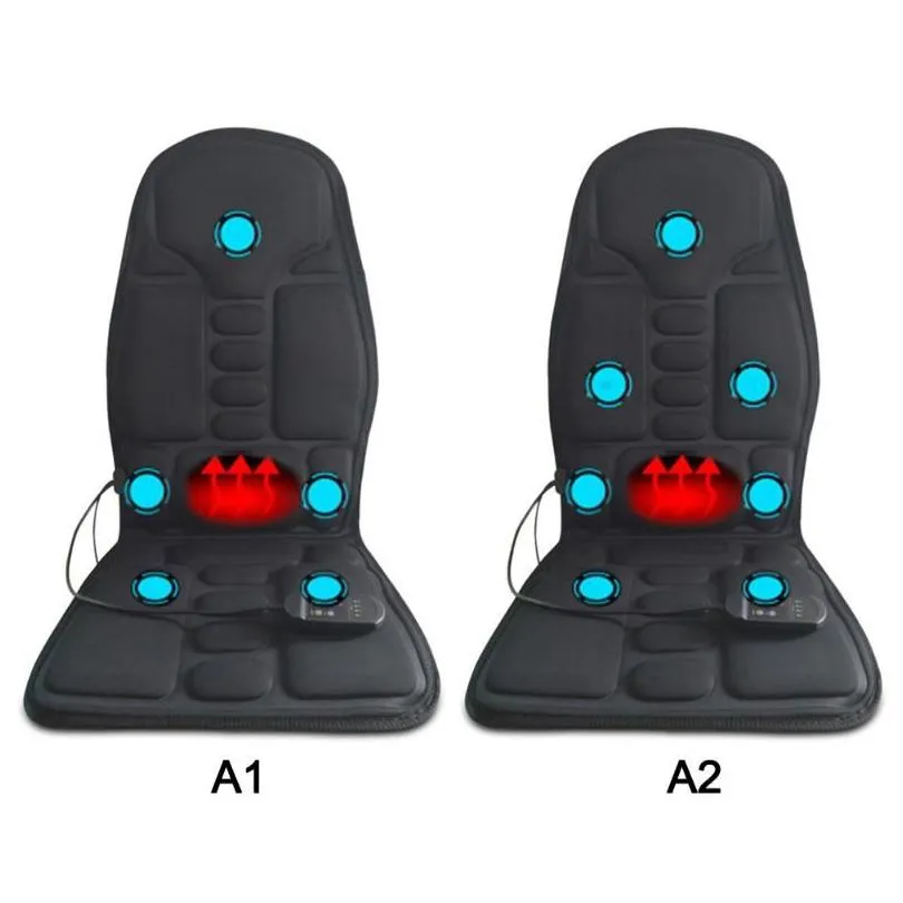  electric back heated massage cushion car seat home office cushion car seat chair massager lumbar back neck pad relaxation1