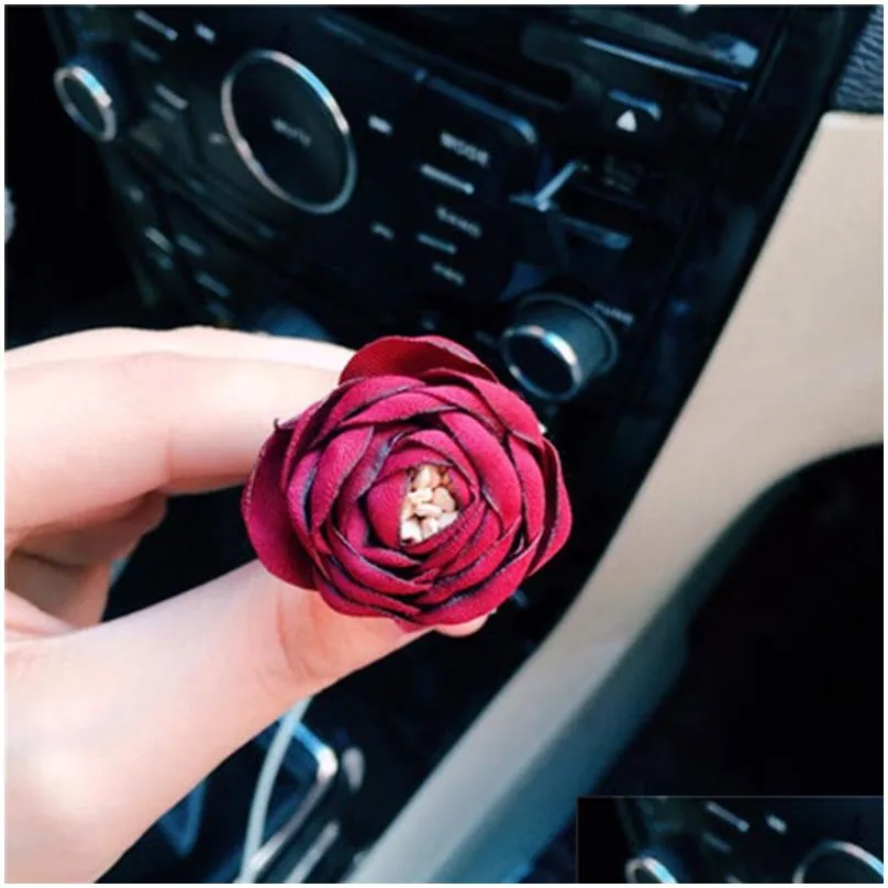 car perfume air vent freshener clip tulip flower fragrance auto interior outlet decoration accessory trim diffuser adornment gif
