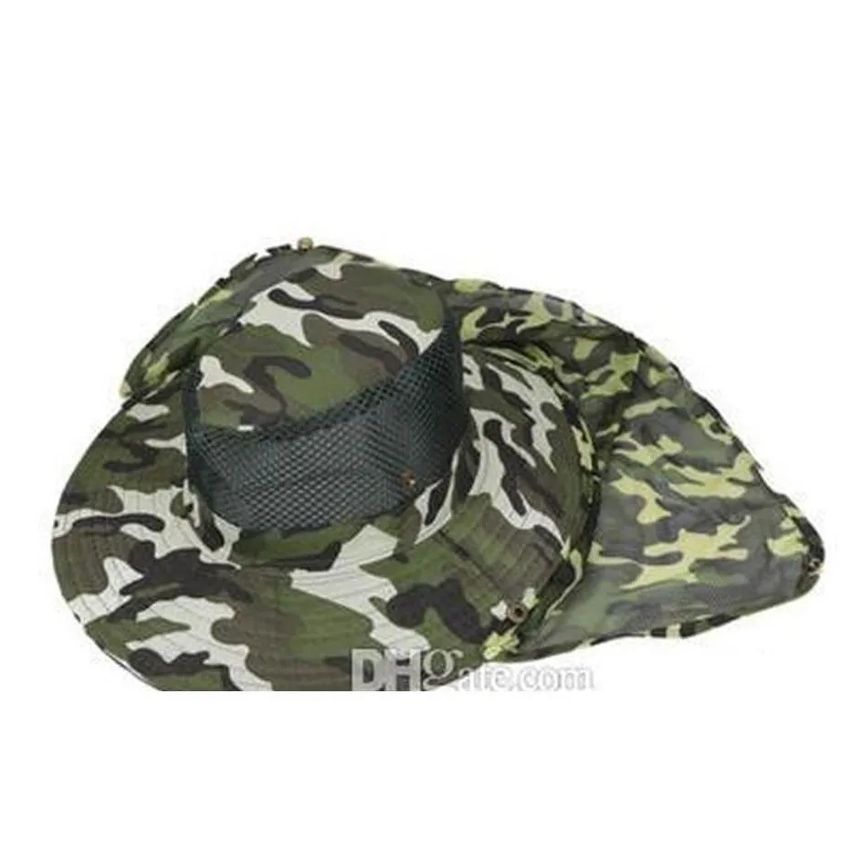 boonie hats outdoor camouflage caps sport leaf jungle military cap fishing hats sun screen gauze cap  packable army bucket hat