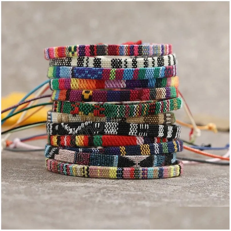 bohemian adjustable woven bracelet for women bracelet charms mens fashion boho handmade couple bracelets jewelry