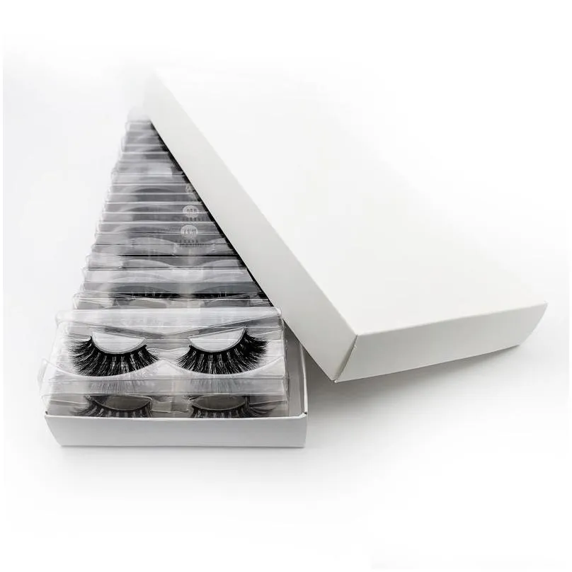 Wholesale 20 Pairs 3D Mink Lashes Bulk Mix Eyelash Styles Natural False Eyelashes Extension Makeup Soft Dramatic 15mm Mink Eyelashes