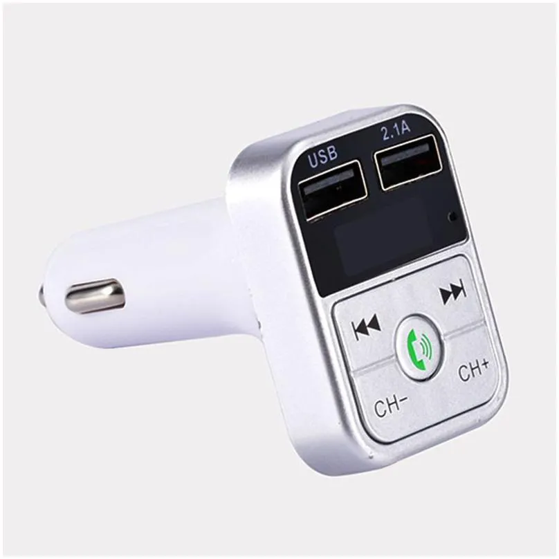 dual usb bluetooth car kit  for samsung xiaomi Fruit phone with fm transmitter handfree disc/tf card play music