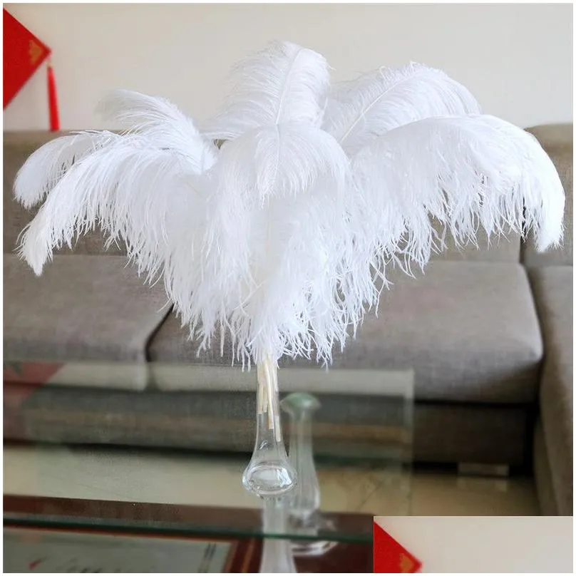 10pcs White ostrich feather plume 20-25cm for wedding centerpiece Wedding decor Party Decor supply feative decor