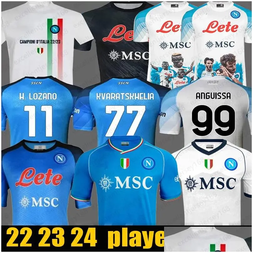 napoli soccer jerseys 23 24 kvaratskhelia halloween special shirt minjae maillot naples kid zielinski h.lozano osimhen politano football