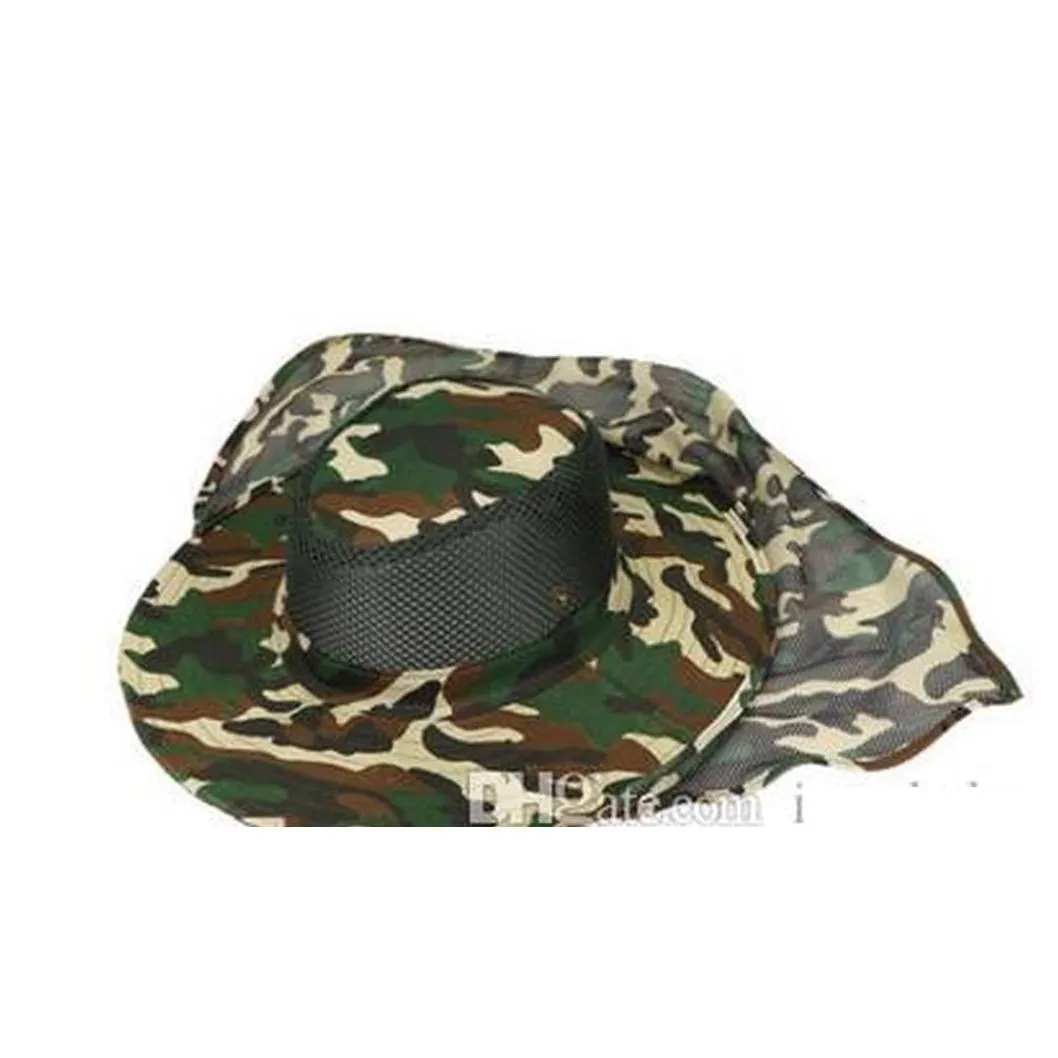 boonie hats outdoor camouflage caps sport leaf jungle military cap fishing hats sun screen gauze cap  packable army bucket hat