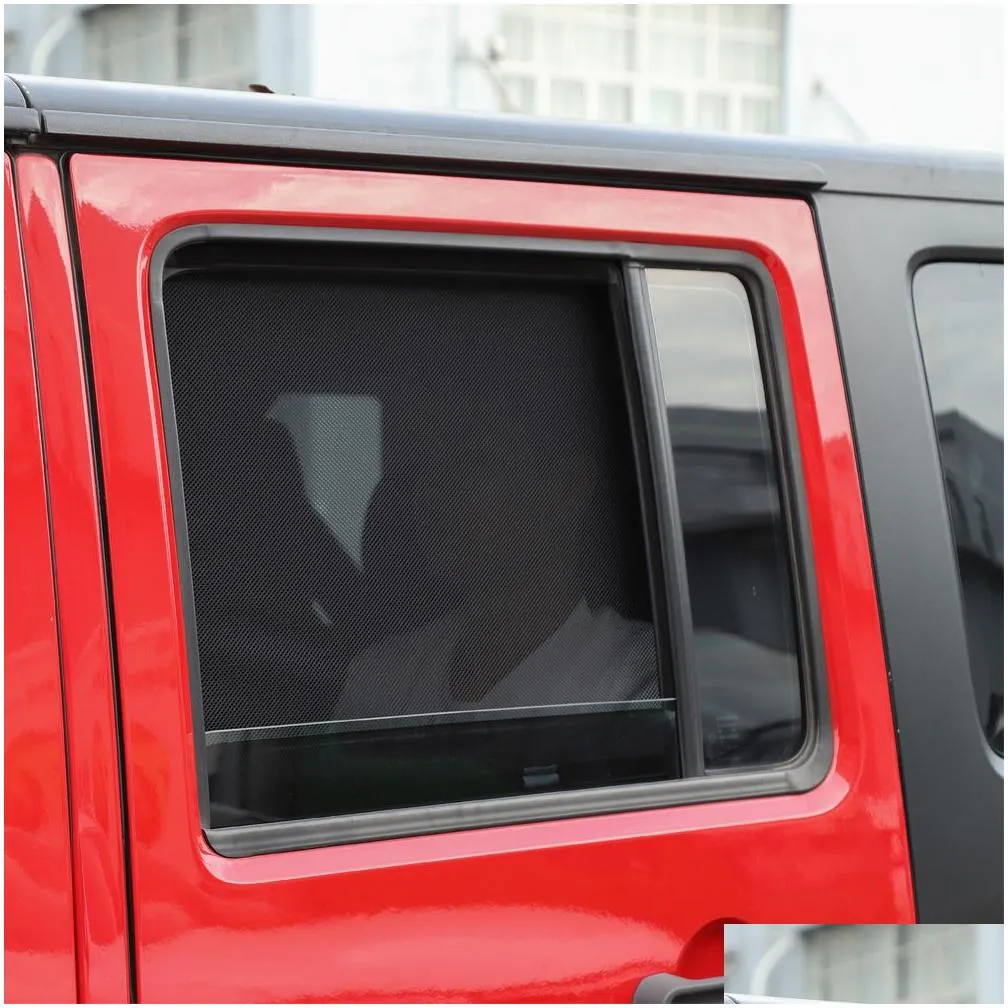 side window sunshades car curtain for jeep wrangler 2007-2017 insulation insect net for wrangler jk accessories side window sunshade