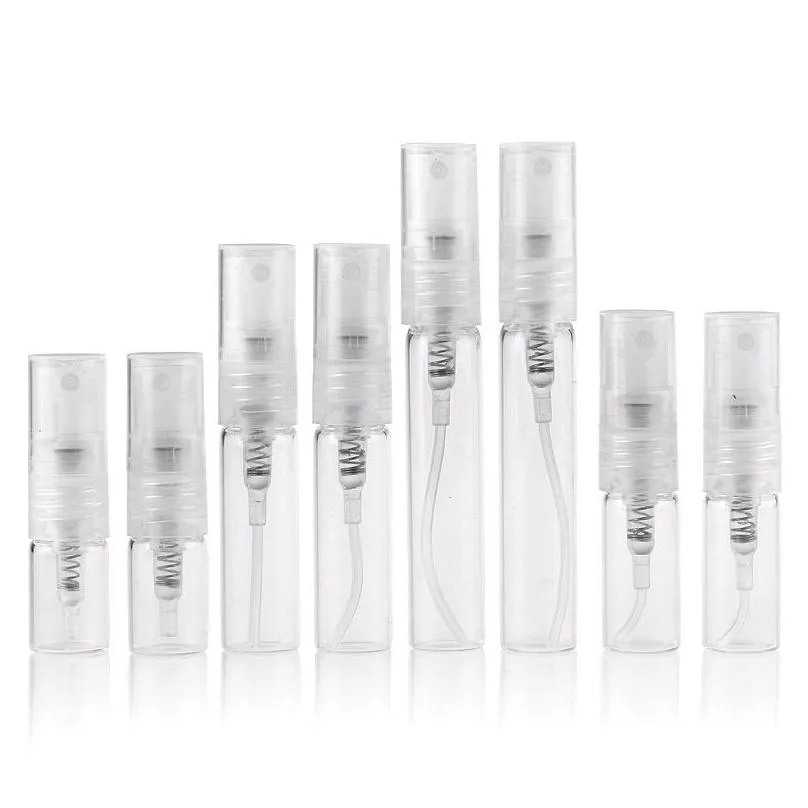 1ml 2ml 3ml 5ml 10ml Empty Glass Perfumes Bottle Empty Refillable Spray Bottle Small Parfume Atomizer Perfume Sample Vials