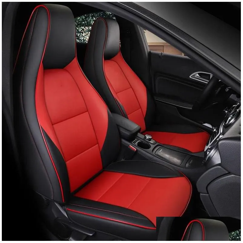 custom leather car seat cover for auto - gla200 gla260 cla200 cla 220 cla260 a 180 a200 auto accessories car styling