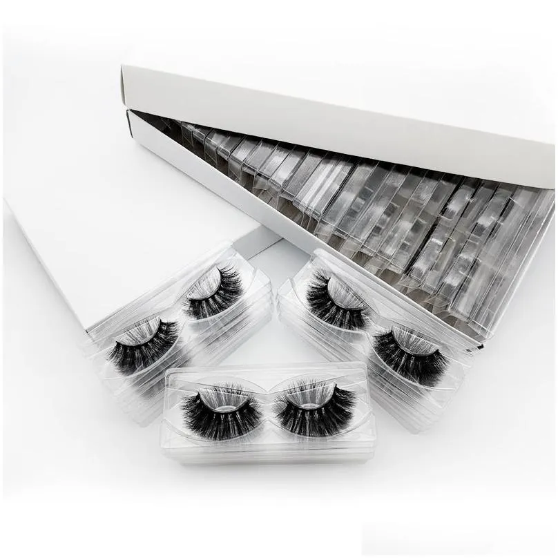 Wholesale 20 Pairs 3D Mink Lashes Bulk Mix Eyelash Styles Natural False Eyelashes Extension Makeup Soft Dramatic 15mm Mink Eyelashes