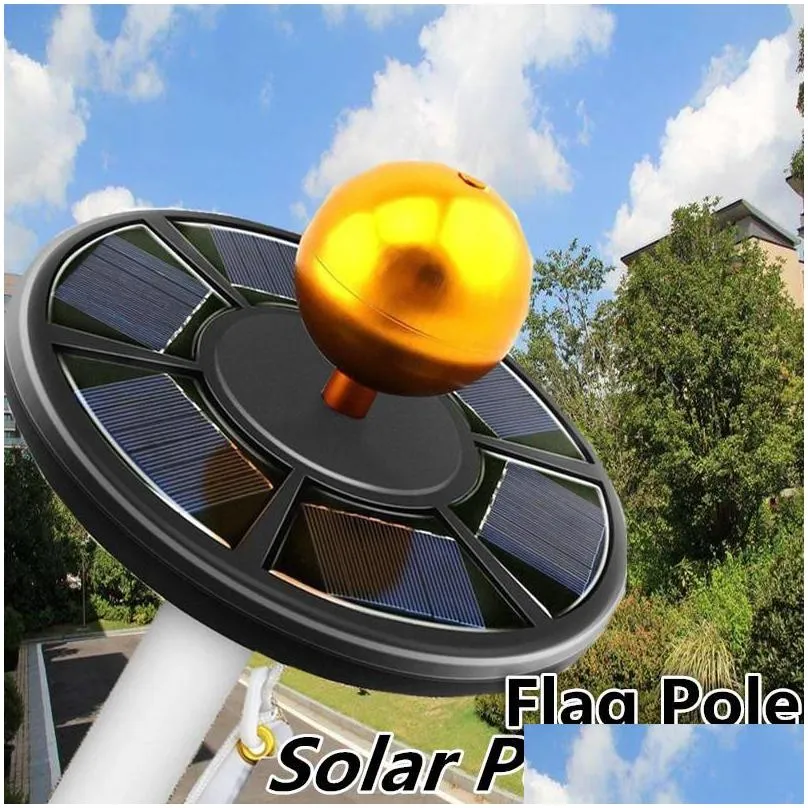 solar lamps 42 led powered energy flag pole lamp waterproof outdoor garden light sensitive control