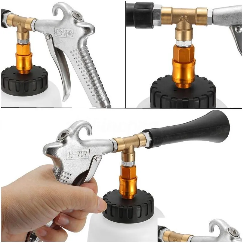  high quality air pulse high pressure car cleaning gun surface interior exterior tornado tool 