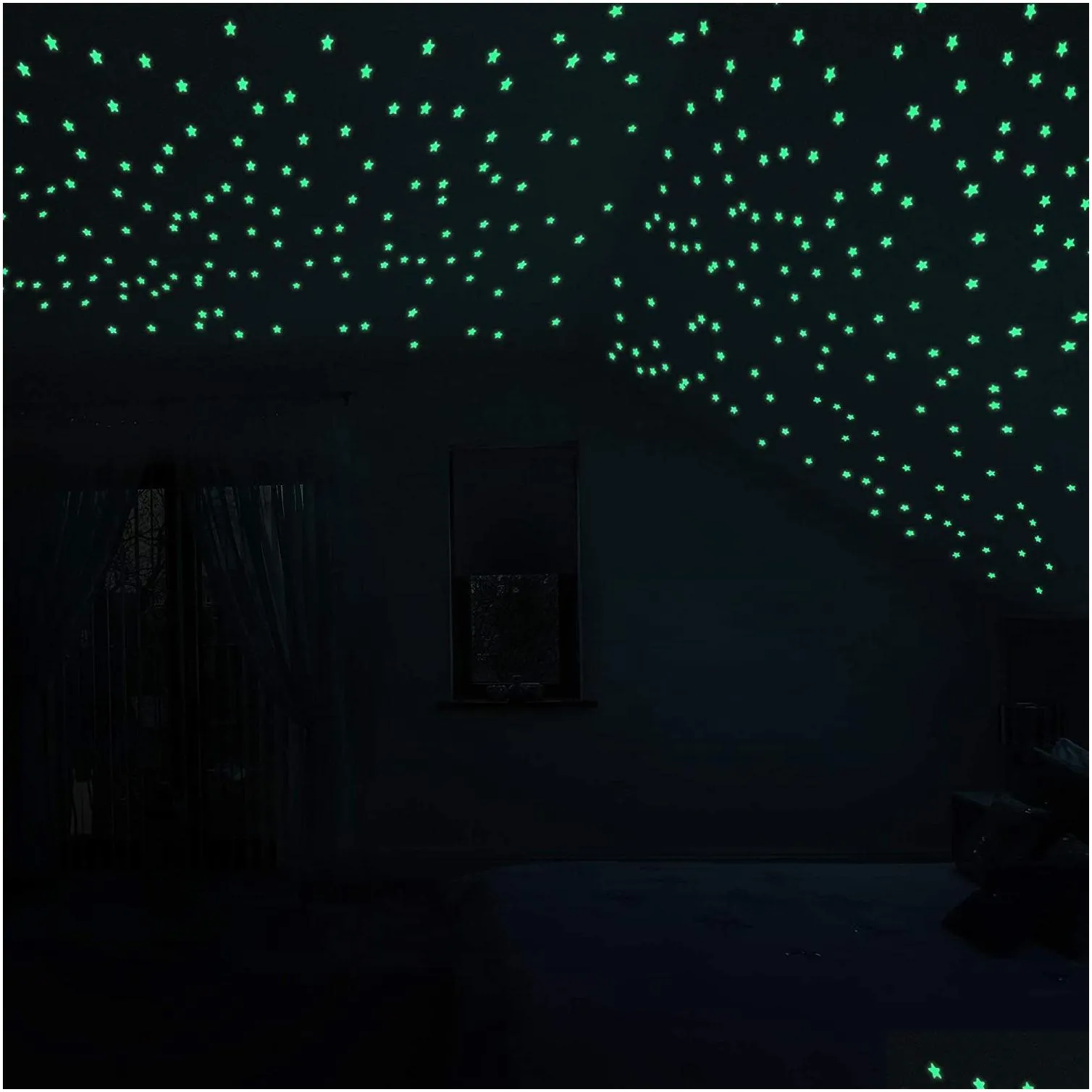 Bigger 3D Stars Glow In The Dark Wall Stickers 3.8cm Luminous Fluorescent For Kids Baby Room Bedroom Ceiling Home Decor