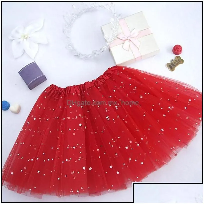 skirts born infant tutu fashion net yarn sequin stars baby girls princess skirt halloween costume 11 colors kids lace mxhome dhfqj