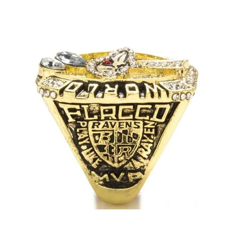 fanscollection 2012 2000 raven s wolrd champions team championship rings without packing box sport souvenir fan promotion gift wholesale