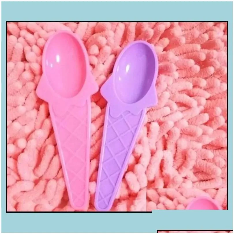 spoons ice cream spoon plastic dessert yogurt cake summer children kids birthday party supplies only drop delivery 2022 home gar