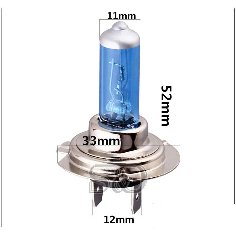 lamp h7 bulb 6000k 55w 10pcs car lights cars fog halogen bulb white light lamp 12v car-styling