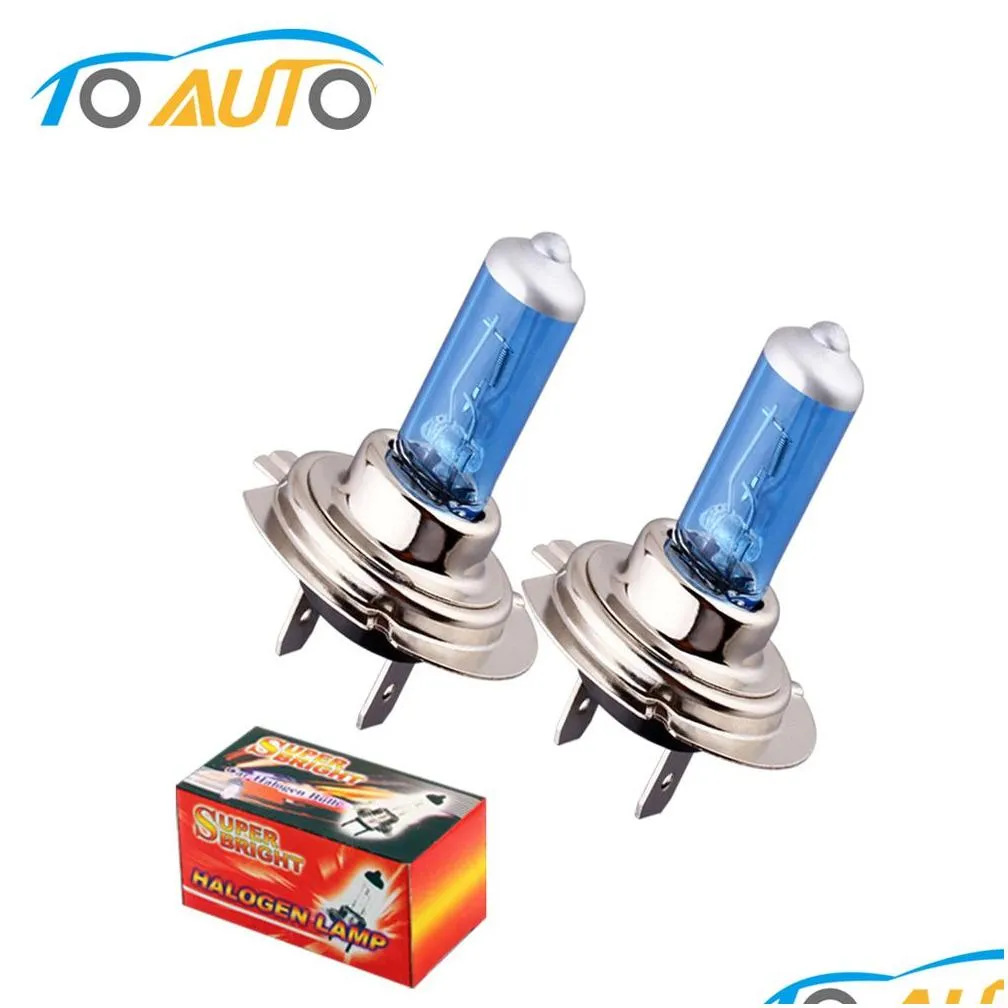 lamp h7 bulb 6000k 55w 10pcs car lights cars fog halogen bulb white light lamp 12v car-styling