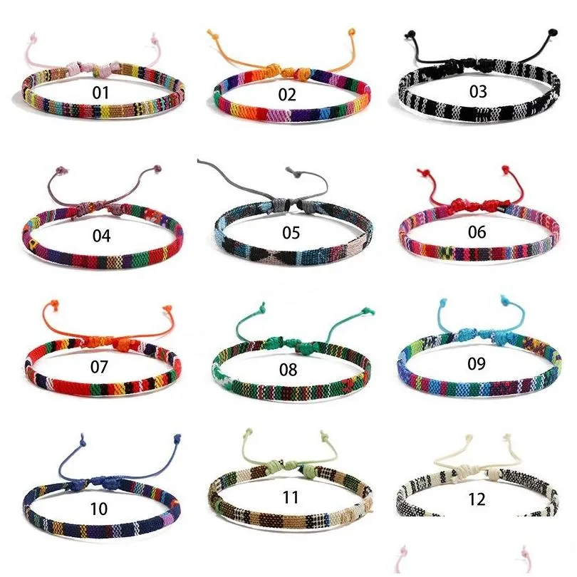 bohemian adjustable woven bracelet for women bracelet charms mens fashion boho handmade couple bracelets jewelry