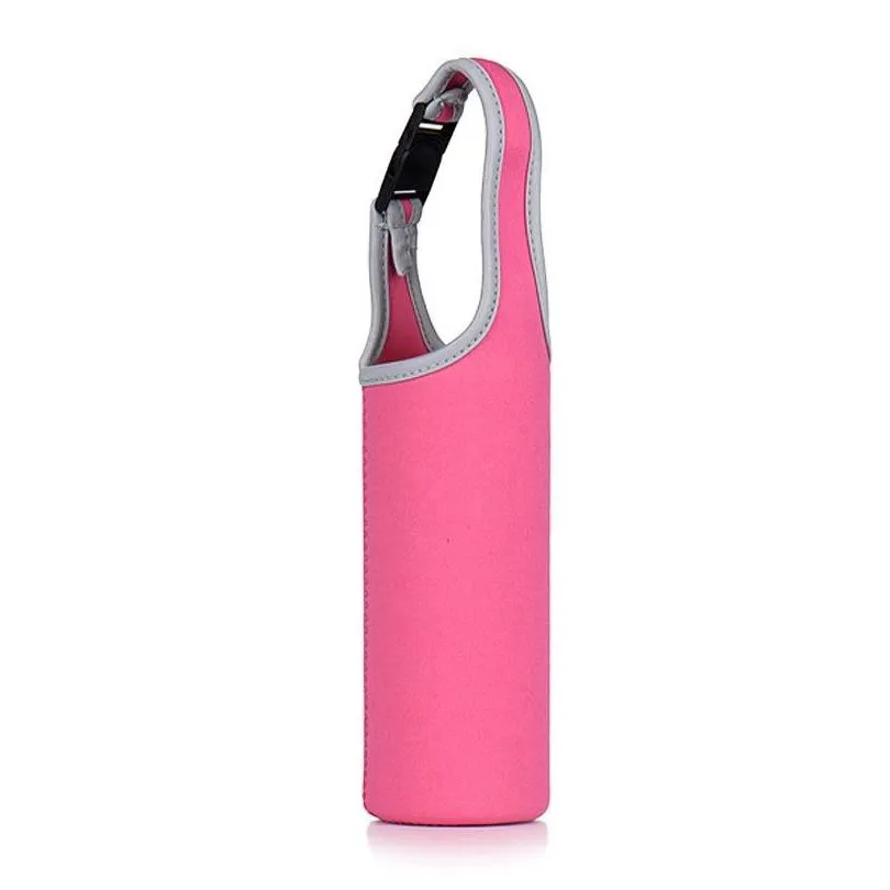 Wholesale Bar Portable Beer Glass Single Neoprene Bottle Cooler Sleeve Holder Cover Bag Water Bottle 450ml Tote Cup case