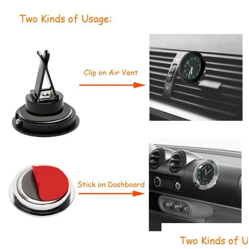 interior decorations leepee car clock air vent clip watch mini ornaments for auto home decoration car-styling quartz mechanics