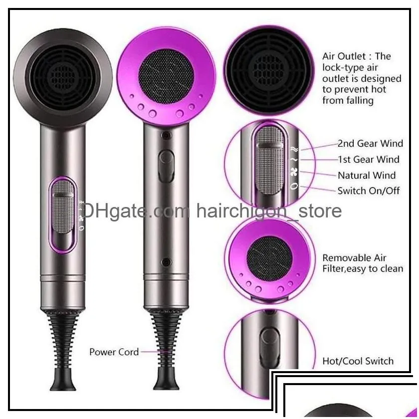 hair dryers dryer negative lonic hammer blower electric professional cold wind hairdryer temperature care blowdryer drop dhbw8