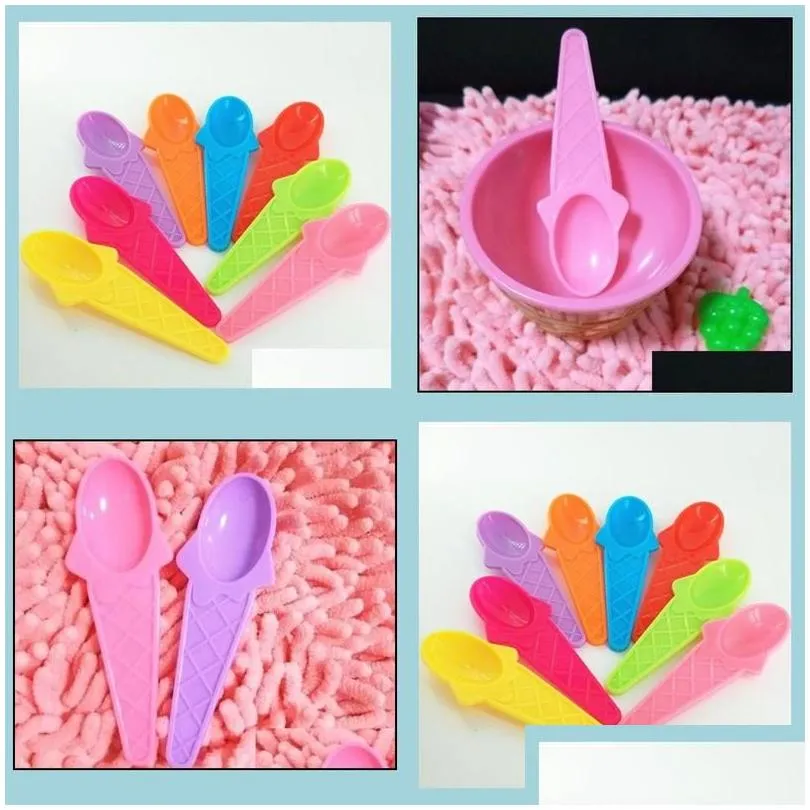 spoons ice cream spoon plastic dessert yogurt cake summer children kids birthday party supplies only drop delivery 2022 home gar