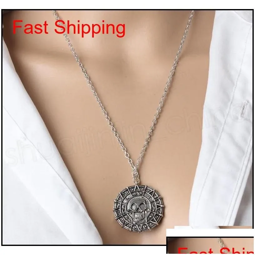 other fashion accessories vintage bronze coin pirate charmsother aztec necklace mens movie pendant necklaces for lady xmas gift