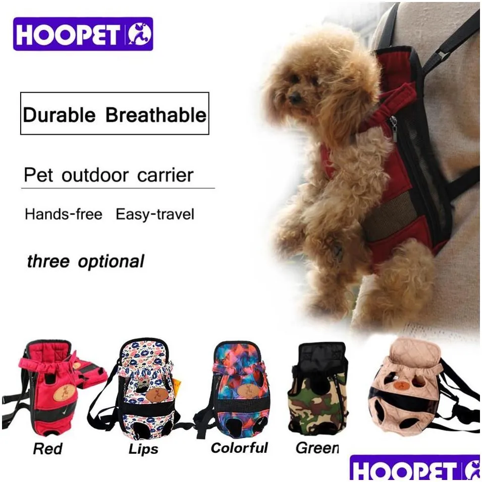 hoopet dog carrier fashion red color travel dog backpack breathable pet bags shoulder pet puppy carrier253t