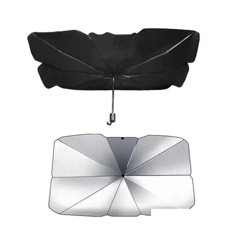 125cm 145cm foldable car windshield sun shade umbrella car uv cover sunshade heat insulation front window interior protection