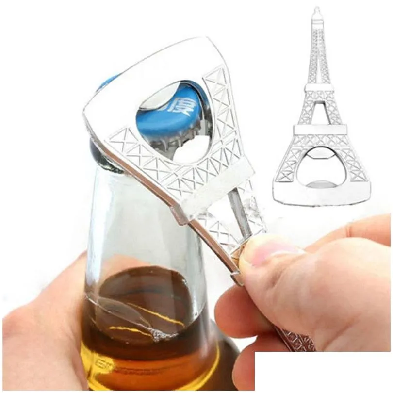 Hot Sale Gift La Tour Eiffel Tower Chrome can beer Bottle Opener Party Favor LZ0045
