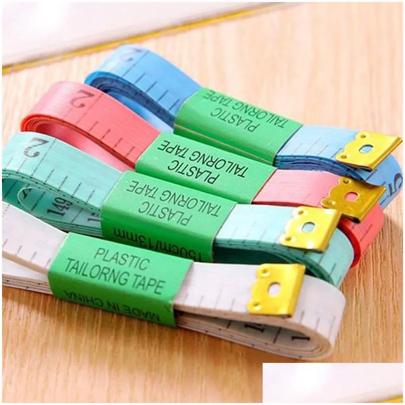 wholesale hotsale 1.5m length soft plastic tape measures sewing tailor cm/feet ruler measuring gauging tools free shipping F2017434