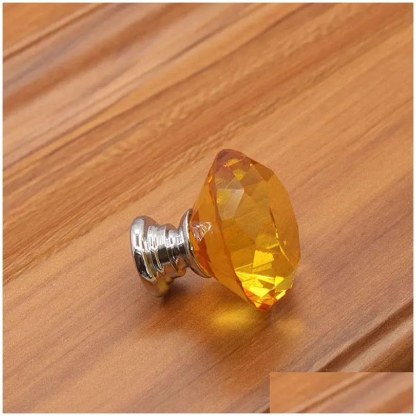 Fashion K9 Crystal Glass Diamond Furniture Handles Hardware Drawer Wardrobe Kitchen Cabinets Cupboard Door Pull Knobs Wholesale ZA4909